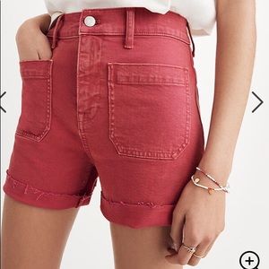 Madewell high waist denim shorts
